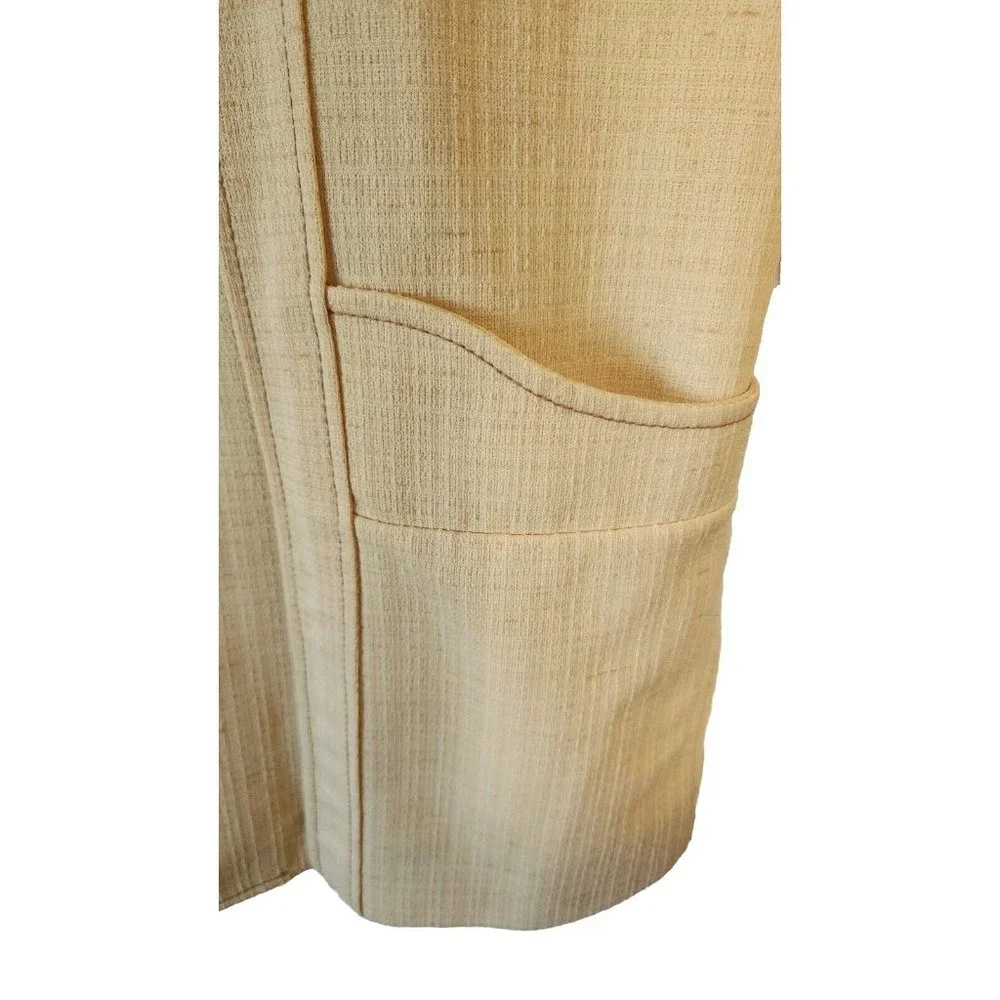 Vintage Retro Mens Lee Wald Yellow Suit Jacket Pants Disco Pimp Summer Vacation - Picture 16 of 16